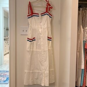 Tuckernuck Dresses | Tuckernuck Grace Patriotic Apron Dress With Ties